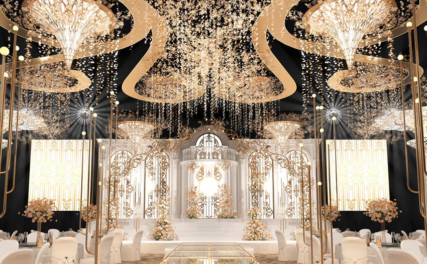 轮台花木兰喜事汇金色大厅效果展示